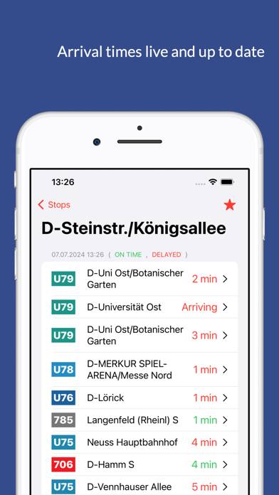 Düsseldorfer Bus & Bahn App-Screenshot