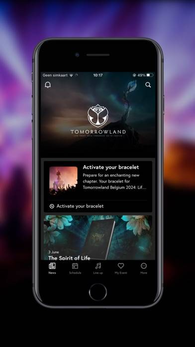 Tomorrowland Festival Schermata dell'app #2