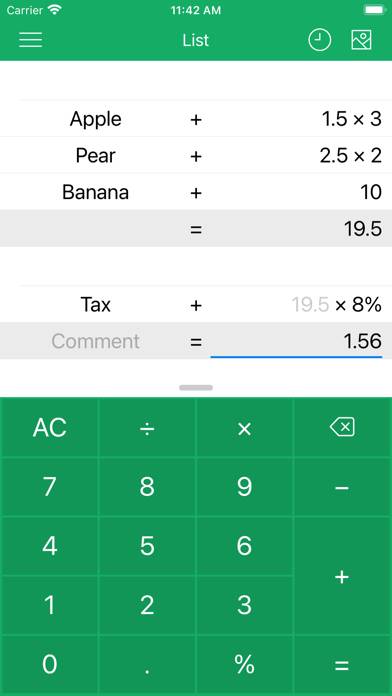 Calculatrice Bamboo capture d'écran