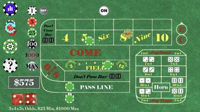 Craps Alone game screenshot