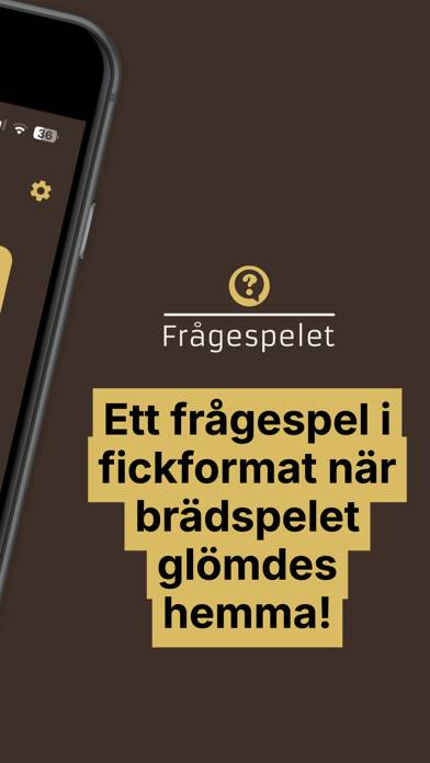 Frågespelet skärmdump av spelet