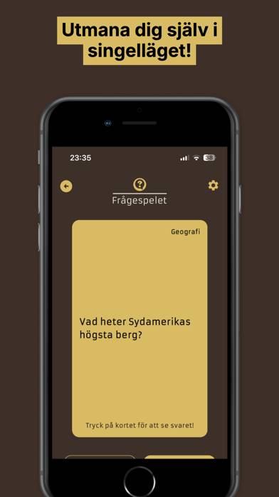 Frågespelet skärmdump av spelet