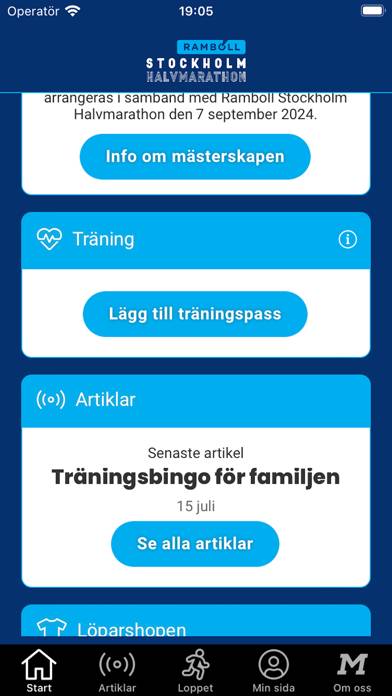 Stockholm Halvmarathon App skärmdump