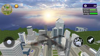 Flying Hero Cyber City game screenshot