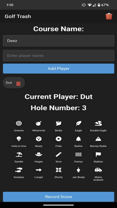 Golf Trash App screenshot #1