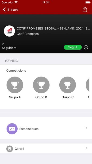 Competiciones COTIF Captura de pantalla de la aplicación #4