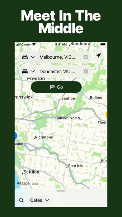 Meet In The Middle App-Screenshot