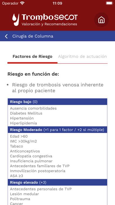 TromboSECOT Captura de pantalla de la aplicación