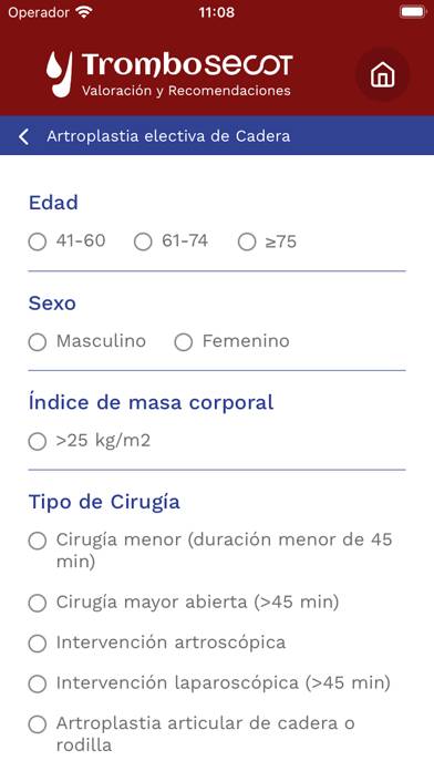 TromboSECOT Captura de pantalla de la aplicación