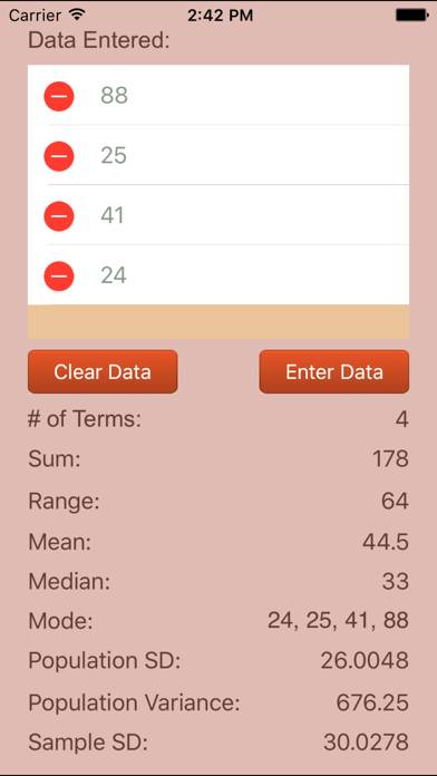 Statistics Calculator captura de pantalla