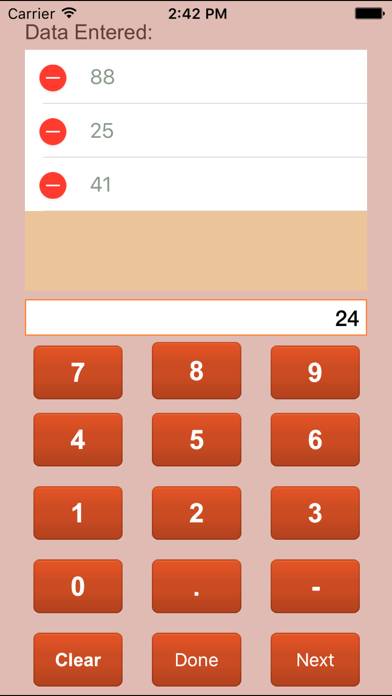 Statistics Calculator App screenshot