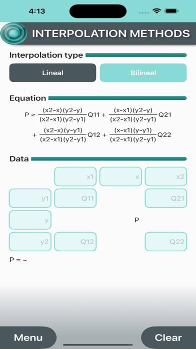 Interpolation Methods App screenshot #2