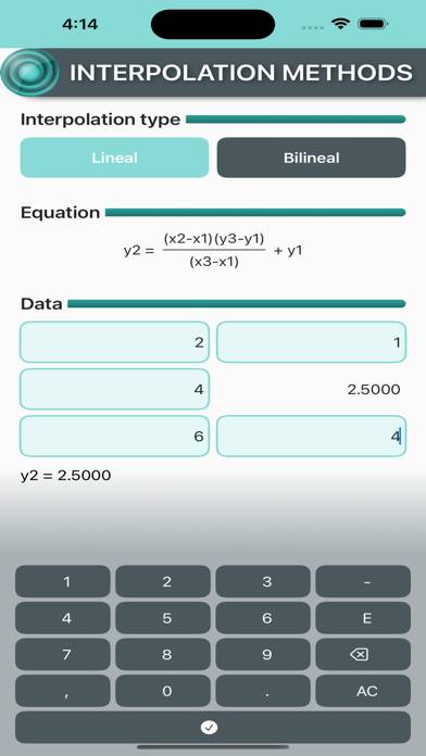 Interpolation Methods App screenshot #3