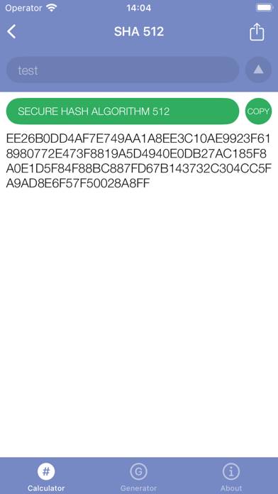 Hash Calculator Bildschirmfoto