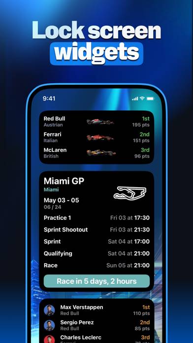 Formula 1 Widgets Schermata dell'app #2