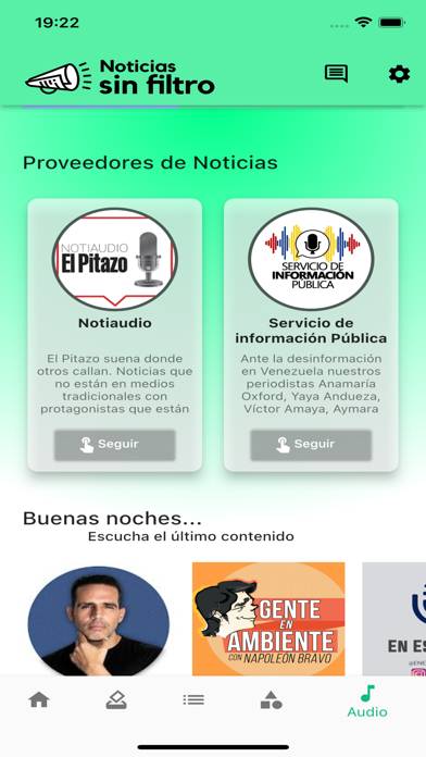 Noticias Sin Filtro Captura de pantalla de la aplicación