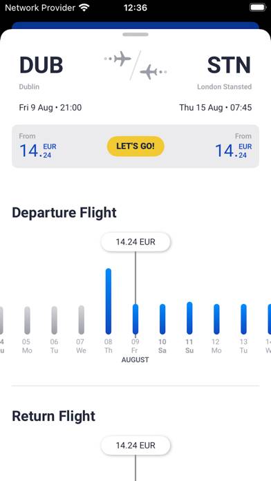 Ryanair Discovery Schermata dell'app