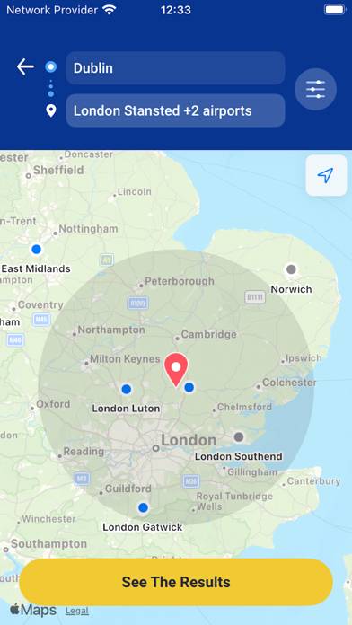 Ryanair Discovery Schermata dell'app