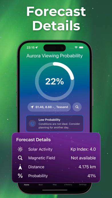 Aurora Forecast Tracker App screenshot