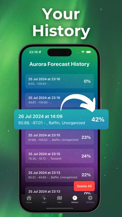 Aurora Forecast Tracker App screenshot