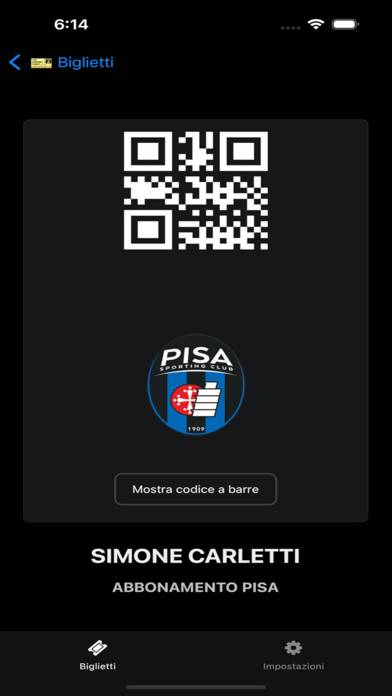 Pisa Sporting Club Schermata dell'app