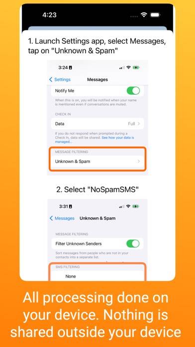 NoSpamSMS: Stop Spam Messages App screenshot