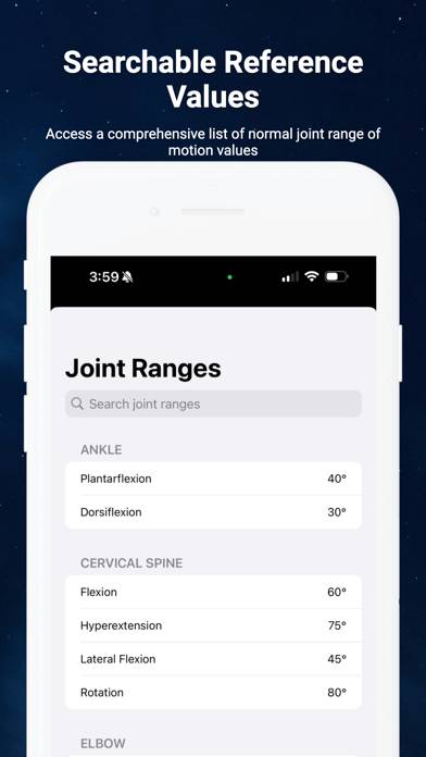 Goniometer App Capture d'écran de l'application