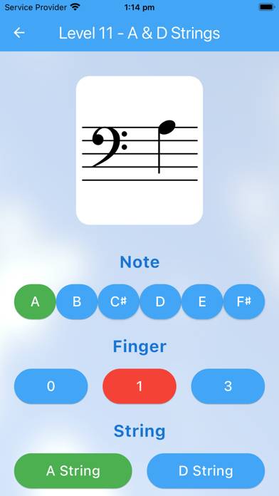 String Note Tutor Captura de pantalla de la aplicación