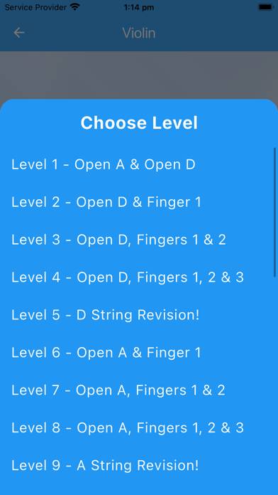 String Note Tutor Captura de pantalla de la aplicación