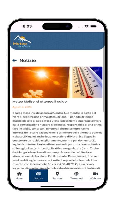 Meteo in Molise Schermata dell'app