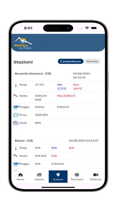 Meteo in Molise Schermata dell'app
