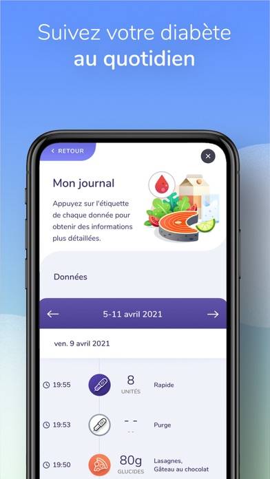 Gluci-Chek: diabète & glucides Capture d'écran de l'application