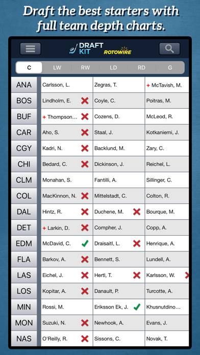 Fantasy Hockey Draft Kit '24 App screenshot