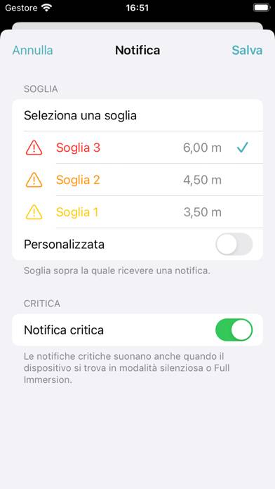 Livello Fiumi Schermata dell'app