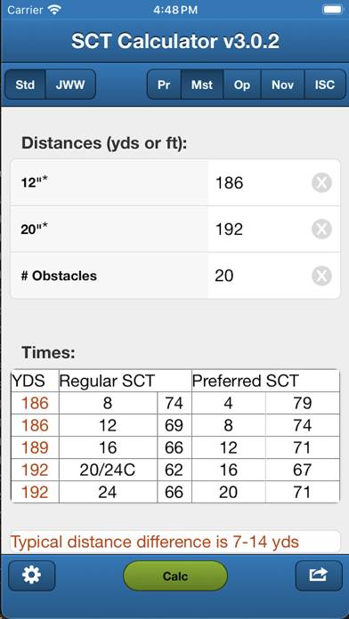 SCT Calculator 3 App screenshot