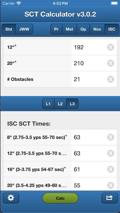 SCT Calculator 3 App screenshot