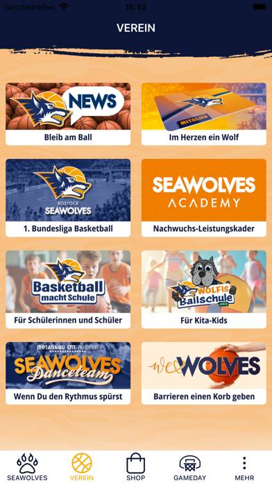 Rostock Seawolves e.V. App-Screenshot