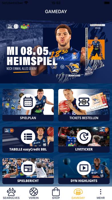 Rostock Seawolves e.V. App-Screenshot