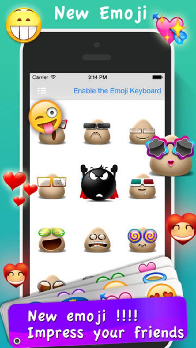 Emoji Emoticons & Animated 3D Smileys PRO App screenshot