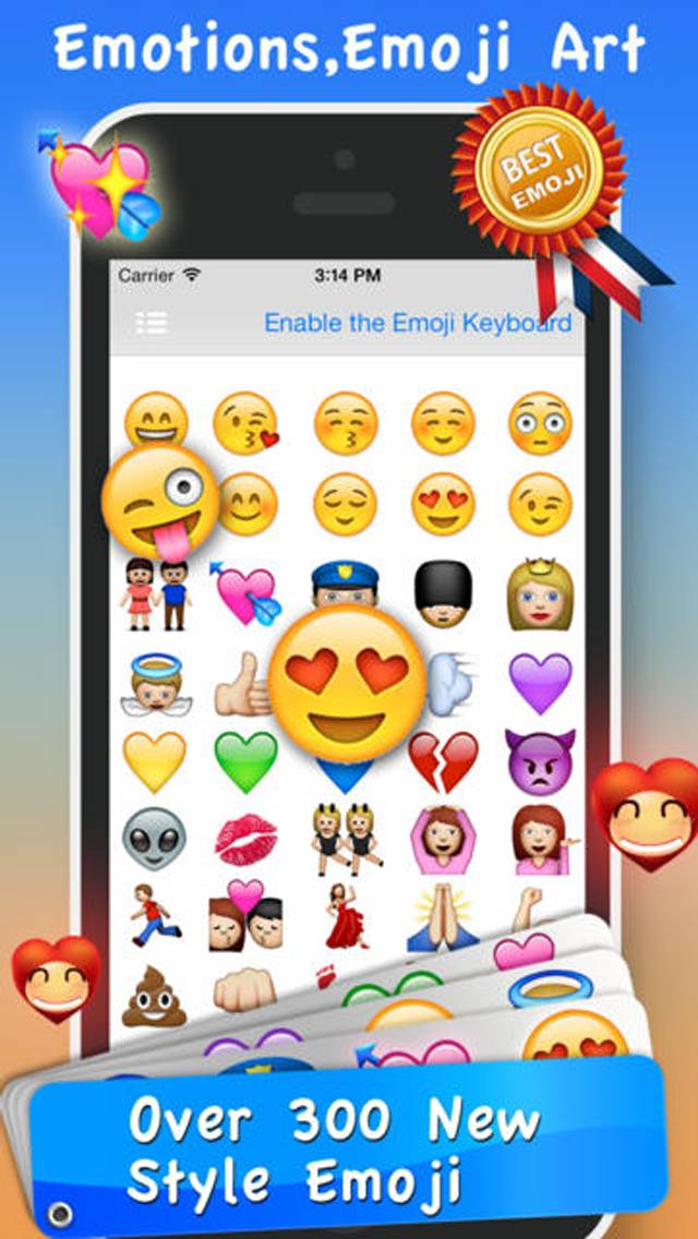 Emoji Emoticons & Animated 3D Smileys PRO App screenshot