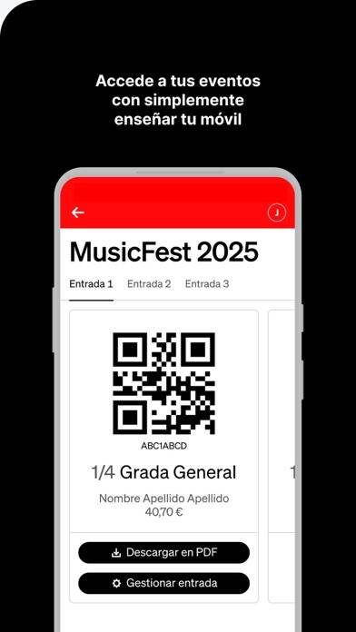Enterticket Captura de pantalla de la aplicación