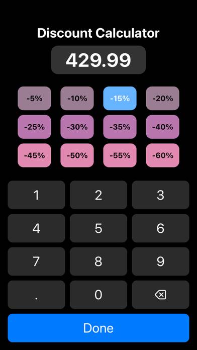 Discount % Calculator capture d'écran