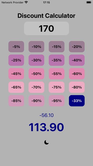 Discount % Calculator Capture d'écran de l'application