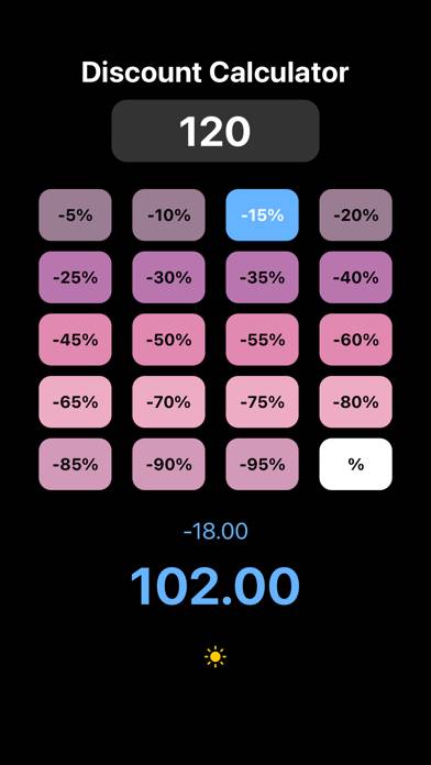 Discount % Calculator Capture d'écran de l'application