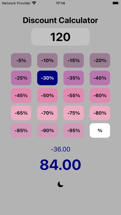 Discount % Calculator Capture d'écran de l'application