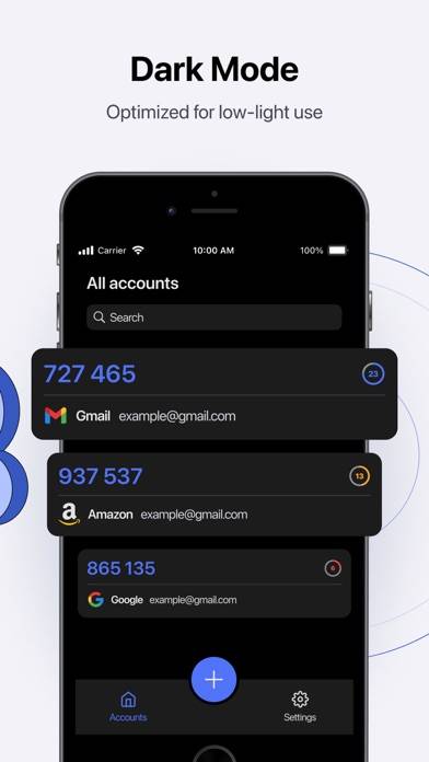 2FA Authentifikator-Sicherheit App-Screenshot