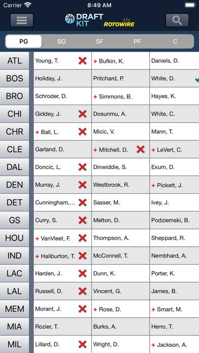 Fantasy Basketball Draft '24 App screenshot