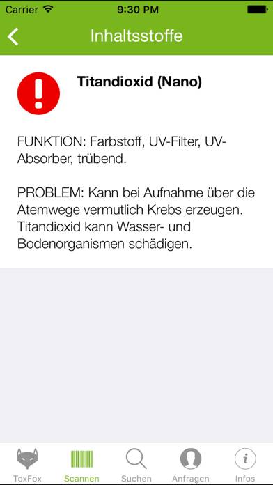 ToxFox – Der Produktcheck App-Screenshot