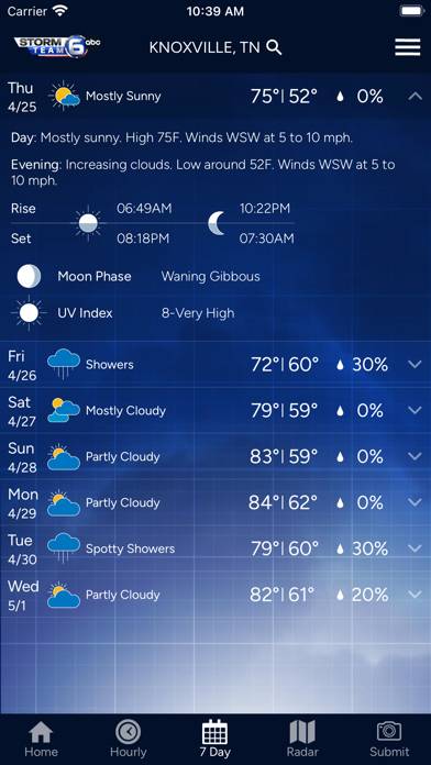 Knoxville Weather App screenshot