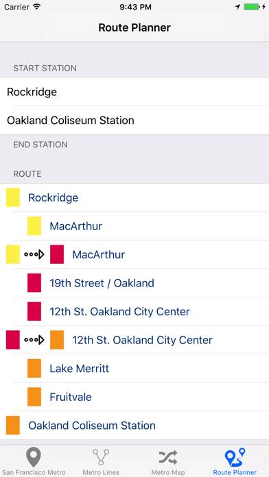 San Francisco Metro App screenshot #2